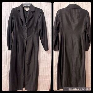 Vintage Jones Wear 100% Silk Full Length Trench Coat